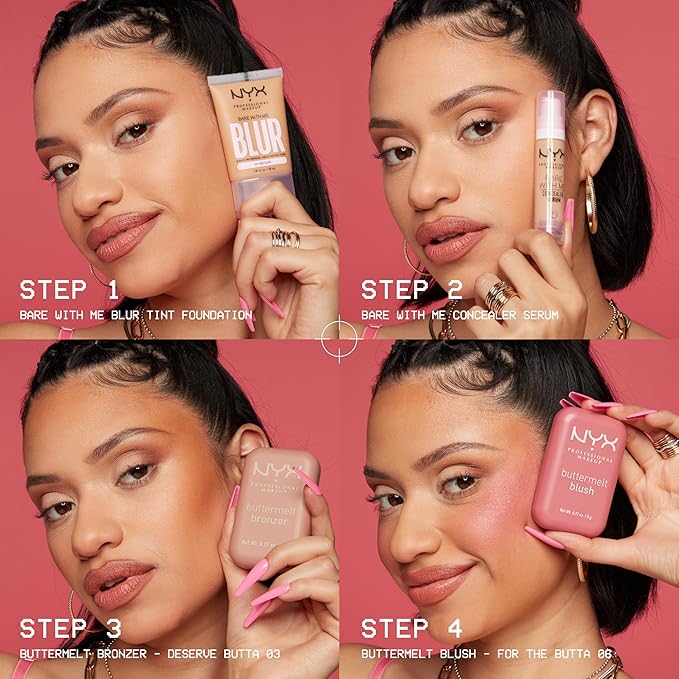 NYX PROFESSIONAL MAKEUP Buttermelt Powder Blush, Fade and The Butta