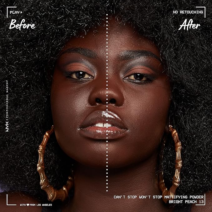 NYX PROFESSIONAL MAKEUP Can't Stop Won't Stop Mattifying Pressed Powder - Bright Peach