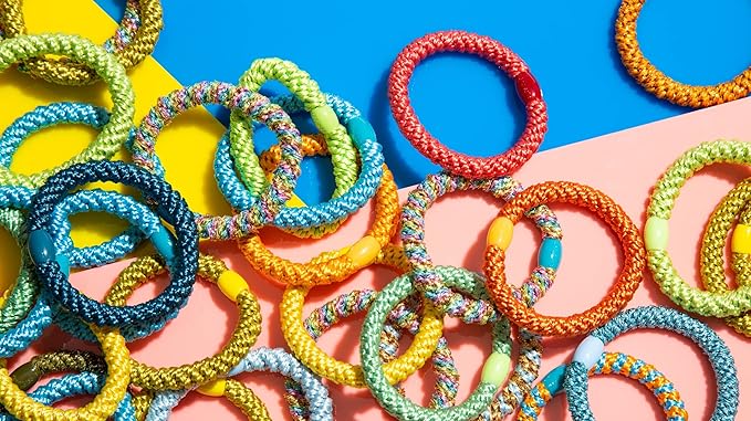 L. Erickson Grab & Go Pony - Metallic Dark Gold - 8 Pack Ponytail Holder Hair Ties