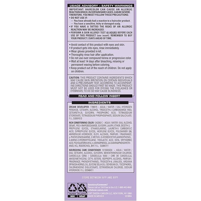 SoftSheen-Carson Dark and Lovely Fade Resist Rich Conditioning Hair Color, Permanent Hair Color, Up To 100 percent Gray Coverage, Brilliant Shine with Argan Oil and Vitamin E, Crimson, 2 Count