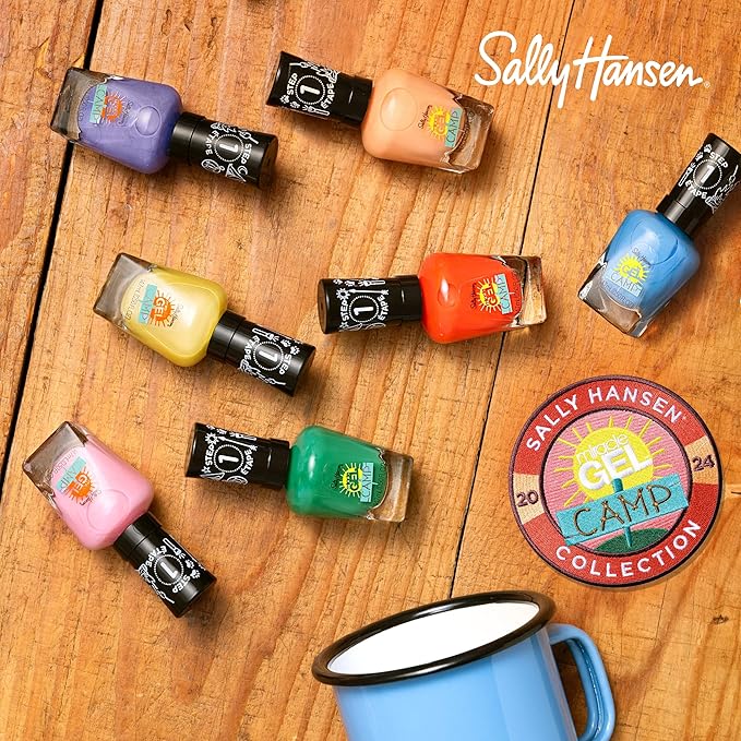 Sally Hansen Miracle Gel™, Summer Camp Dockside Dreaming, Long Lasting, Gel-Like Formula, No UV Lamp Needed, Blue Nail Polish