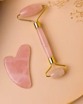 Rose Quartz Roller and Gua sha Anti-aging