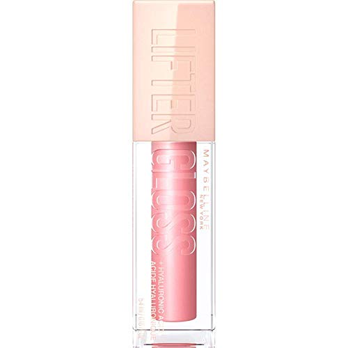 Maybelline Lifter Gloss, Hydrating Lip Gloss with Hyaluronic Acid, High Shine for Plumper Looking Lips, Silk, Warm Mauve Neutral, 0.18 Ounce