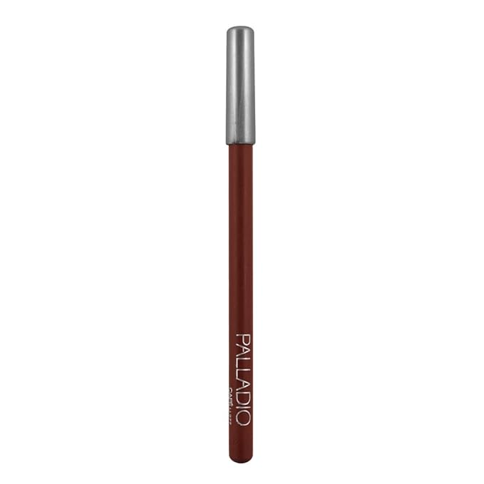 Palladio Lip Liner Pencil, Wooden, Firm yet Smooth, Contour and Line with Ease, Perfectly Outlined Lips, Comfortable, Hydrating, Moisturizing, Rich Pigmented Color, Long Lasting, Café