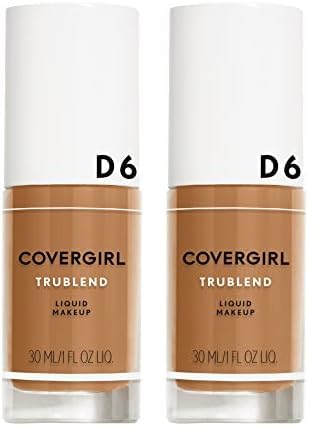 COVERGIRL truBlend Liquid Foundation Makeup Toasted Almond D6, of 2) 1 oz