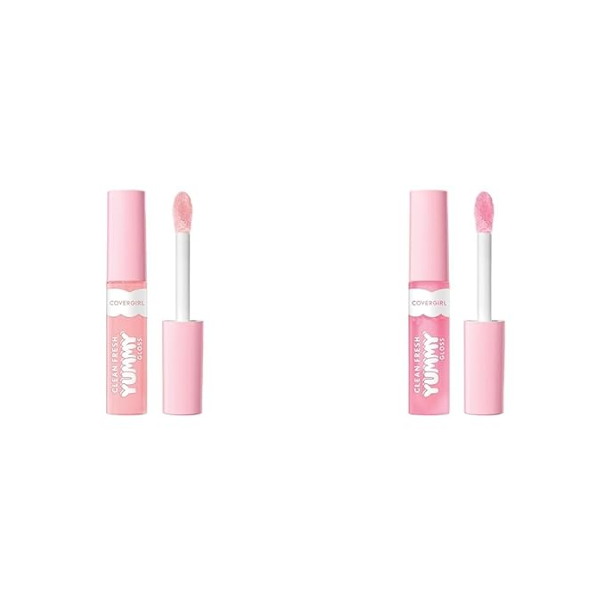 COVERGIRL Clean Fresh Yummy Gloss Lip Gloss 2-Pack - Coconuts About You & Sugar Poppy Sheer Shades