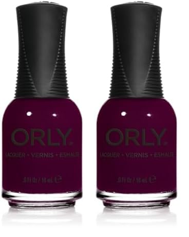 Orly Nail Lacquer, Plum Noir, 0.6 Fluid Ounce (Pack of 2)