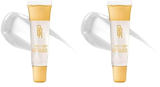 Black Radiance Perfect Tone Lip Gloss, Clear Shine, 0.4 Oz (Pack of 2)
