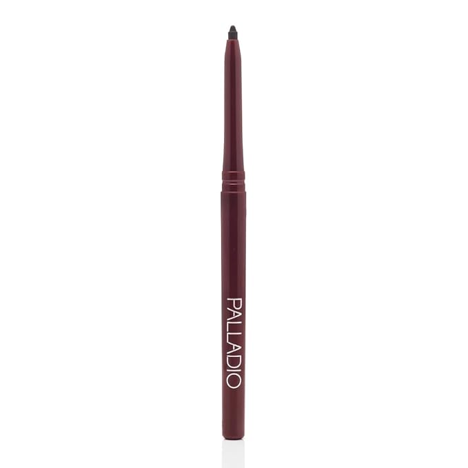 Palladio Retractable Waterproof Lip Liner High Pigmented and Creamy Color Slim Twist Up Smudge Proof Formula with Long Lasting All Day Wear No Sharpener Required, Black Berry