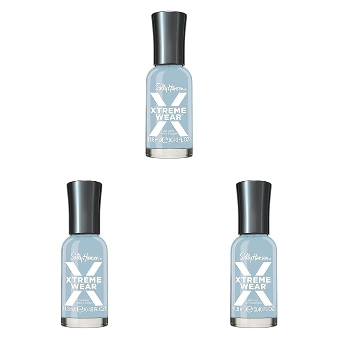 Sally Hansen Xtreme Wear, Cloud 9, Nail Polish, Doesn't Chip, Beautiful Colors, Long Lasting, Fade Resistant, Easy to Apply, 0.4oz (Pack of 3)