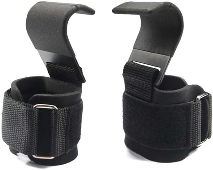 2pcs weight lifting hook help grip hook double