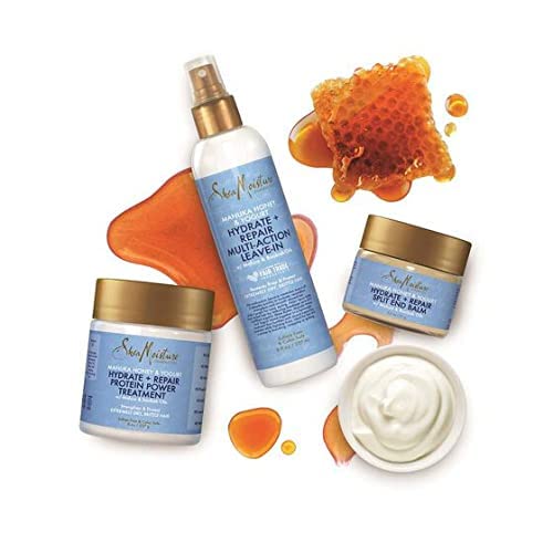 SheaMoisture Hair Mask - Manuka Honey & Yogurt, Hydrate + Repair Protein Power Treatment, Hair Treatment for Dry, Damaged Hair Care with Organic Shea Butter & Castor Oil for Hair, 8 Oz (Pack of 2)