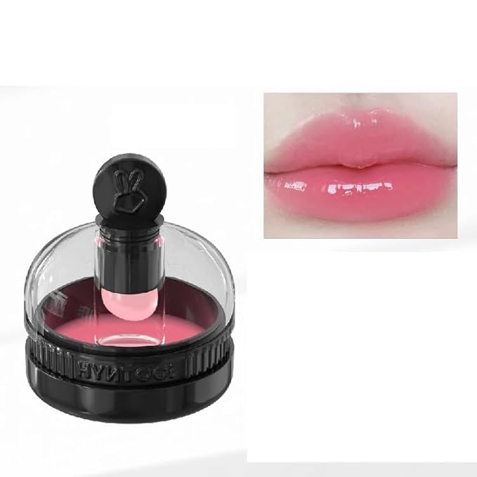 1 PC Macaron Canned Lip Essence High Glossy Lip Jelly, Mirror Effect Lip Glaze Mirror Effect Lip Balm, Moisturizing & Plump Lip Gloss (L01, 6g)