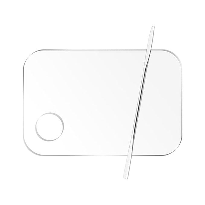 2 Pcs Acrylic Makeup Palette Makeup Mixing Tray