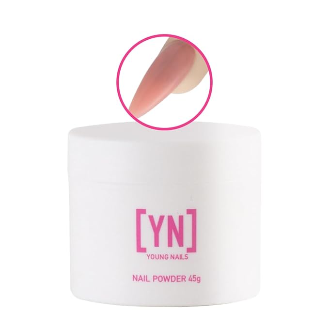 Young Nails Acrylic Cover Powder - Self-Leveling Acrylic Nail Powder, Clear Nude Pink White Acrylic Powder for Nail Extenstion, Professional Grade, Superior Adhesion, Color - Cherry Blossom, 45g