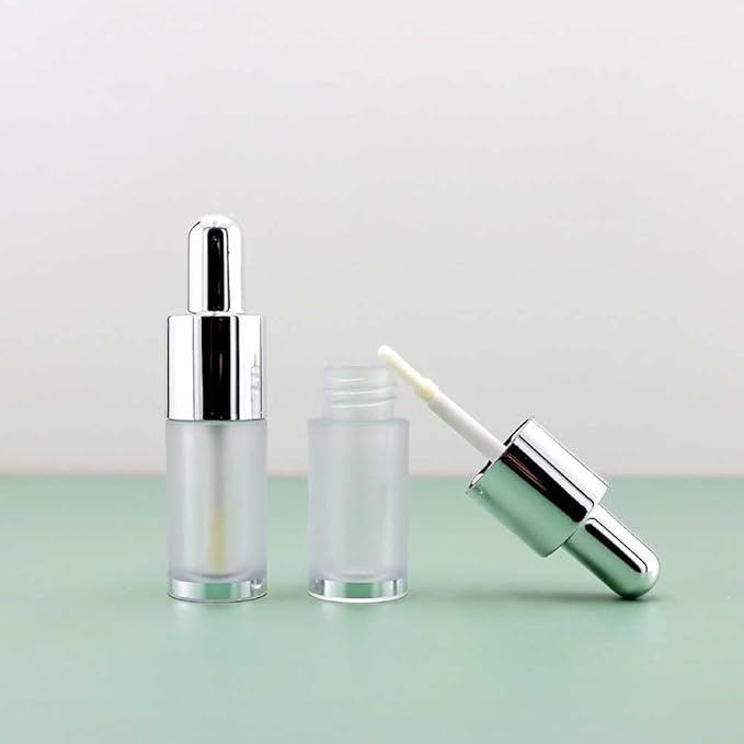 Teensery 6 Pcs 2.5ml Empty Lip Gloss Bottles Mini Baby Bottle Shaped Lip Glaze Tubes Refillable Lip Balm Vials Containers with Lip Brush for DIY Lipstick Lip Gloss Samples