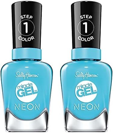 Sally Hansen Miracle Gel Nail Polish, Shade Miami Ice #053 (Pack of 2)