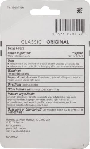 ChapStick Classic Original Lip Balm Tubes,