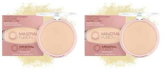Mineral Fusion Pressed Powder Foundation, Neutral 1-0.32oz ea (Pack of 2)