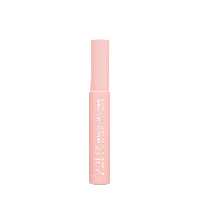 Pacifica Beauty, Vegan Collagen Lip Plumping Gloss, Youthful Plump Lips, Vitamin E, Peptides, & Shea Butter, Shimmer + Shine, Doe Tip Applicator, Vegan + Cruelty Free