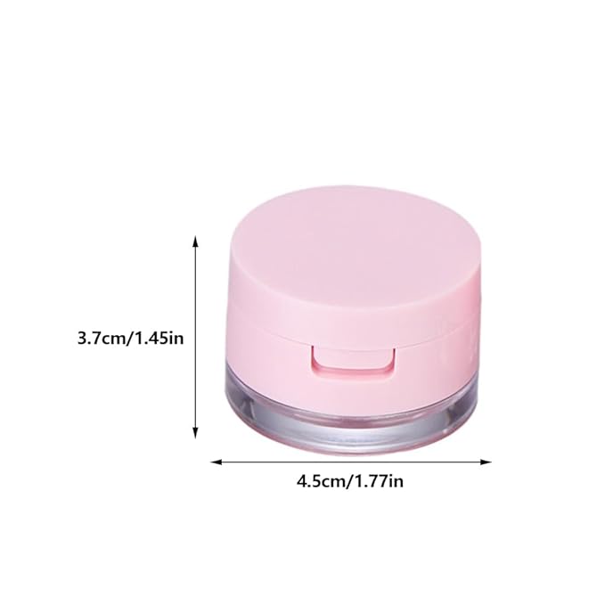 minkissy 2 Sets Powder Box Mini Containers Loose Powder Abs 3g