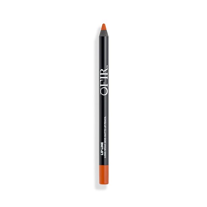 OFIR Longwear Demi-Matte Lip Line | Smudge-Proof, Easy Glide, Hydrating, Long-Lasting Color, Precise Application, Orange Red Lip Liner Pencil for Defined Lips | 0.042 OZ