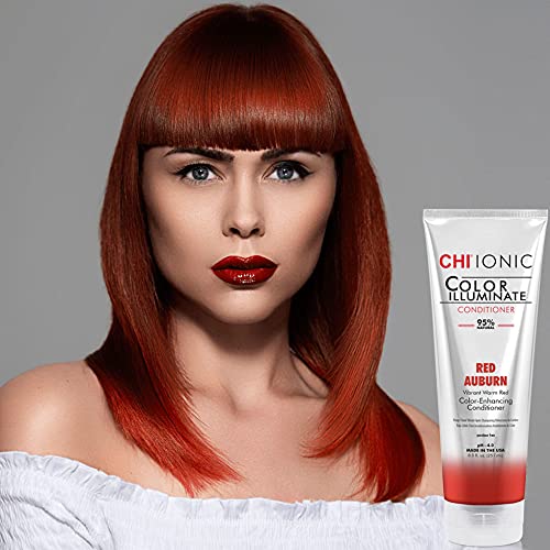 CHI Color Illuminate Conditioner, Helps Maintain Fresh Color In Natural & Color-Treated Hair, Sulfate, Paraben, & Cruelty-Free, Red Auburn, 8.5 Oz