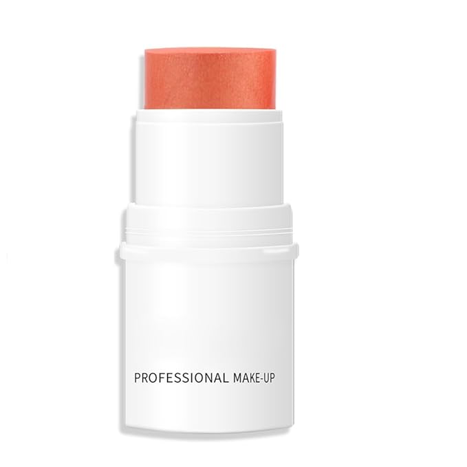 Orange Cream Blush Stick for Cheeks, Waterproof Face All Skin