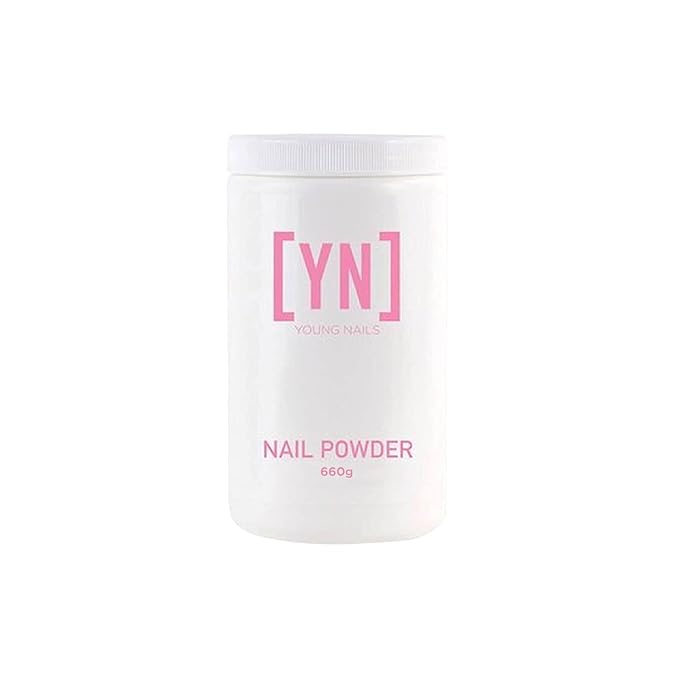 Young Nails Acrylic Cover Powder - Self-Leveling Acrylic Nail Powder, Clear Nude Pink White Acrylic Powder for Nail Extenstion, Professional Grade, Superior Adhesion, Color - Cherry Blossom, 660g