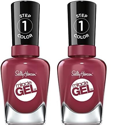 Sally Hansen Miracle Gel Nail Polish, Shade Beet, Pray, Love #496 (Pack of 2)