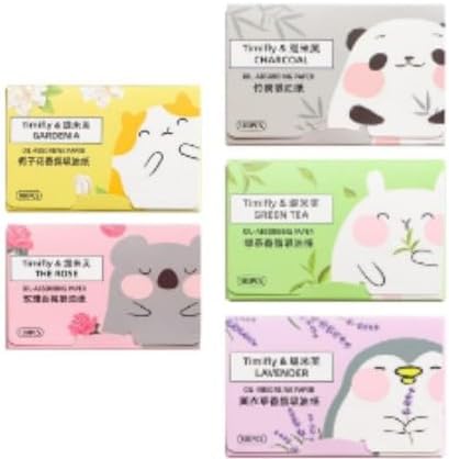 5Packs Oil Blotting Sheets for Face Soft Oil Tools