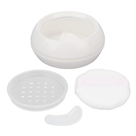 Dioche Loose Powder Container with Puff Sifter Lids,