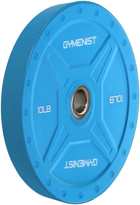 GYMENIST Bumper Plates is Made for 2 Inch 10 LB 55 LB