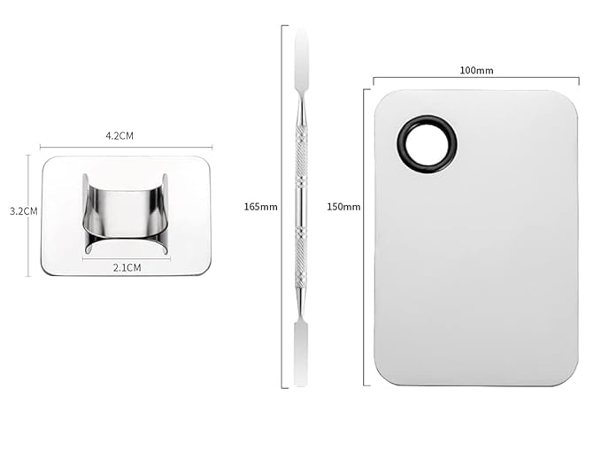 2pcs Stainless Steel Cosmetic Makeup Palette, Upgrad Stainless