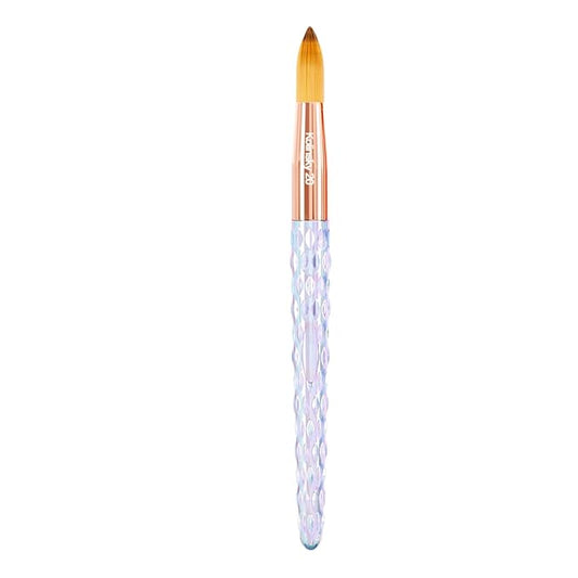Kiara Sky Crystal Acrylic Kolinsky Nail Brush Clear, #20