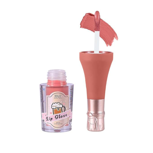 Nude Tined Long Lasting Matte Lipgloss in Bottle Shape Container (02)