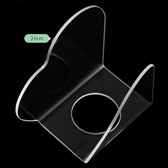 2 Pcs Clear Acrylic Nail Art Palettes Heart