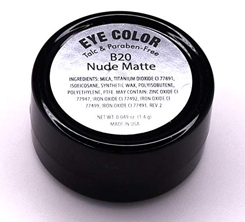 Nude Neutral Naked Sheer Sugar Cookie Beige Matte Pressed Powder Single Vegan Eyeshadow; Talc, Paraben & Cruelty Free