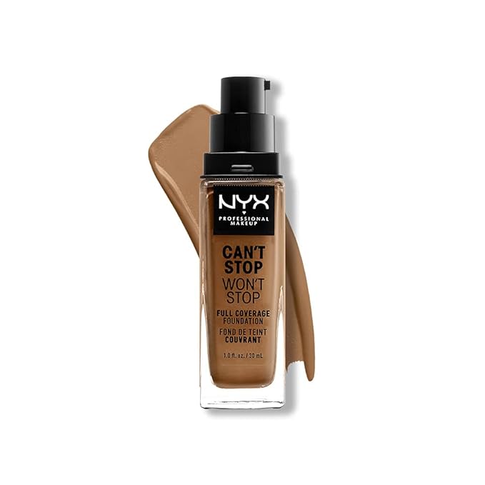 NYX PROFESSIONAL MAKEUP Can't Stop Won't Stop Foundation, - Nutmeg