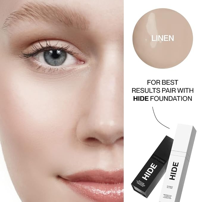 HIDE PREMIUM Liquid Foundation, Multi-Use Waterproof Foundation, Medium/Full 1 fl oz