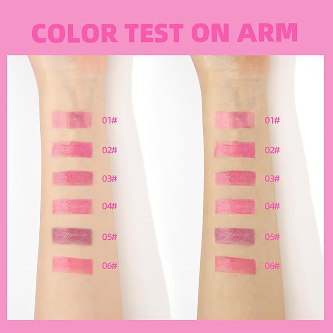 Magic Color Changing Lip Oil Ph, Glitter Lip Gloss, Upgraded Big Brush Head Moisturizing Long Lasting Nourishing Lip Glow Oil Non-Sticky Primer Lip Tint (# 05, 0.3 Oz)