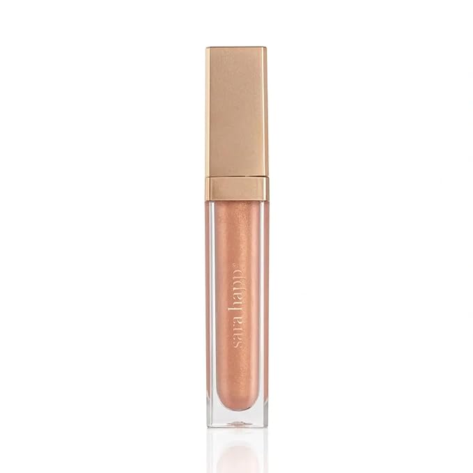Sara Happ Rose Gold Slip Luxe Gloss with Subtle Shimmer - High-Impact Shine & Long-Lasting Wear, Nourish, Hydrate, and Heal Your Lips, 0.21 fl. oz.