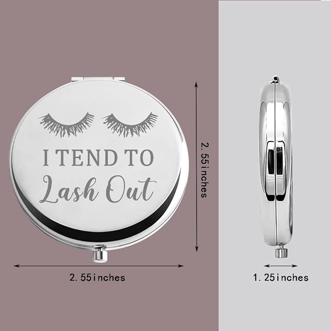 TGBJE Eye Lash Pocket Mirror Lashes Girl Gift