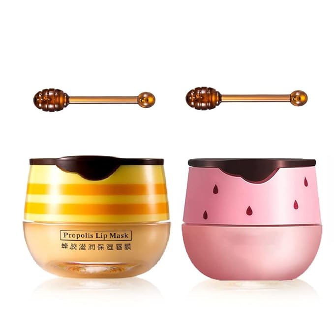 2PCS Lip Balm Honey Pot,Honey &