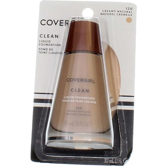 CoverGirl Clean Liquid Foundation, 120 Creamy Natural, 1 1 Ounce