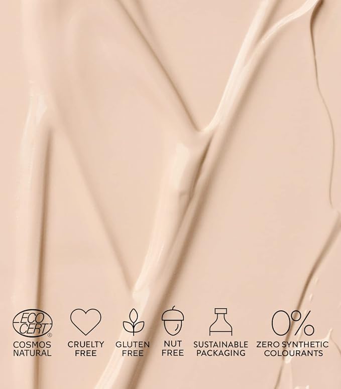 MÁDARA Organic Skincare |SKINONYM Semi-Matte Peptide Foundation, #10 Skincare benefits 30ml