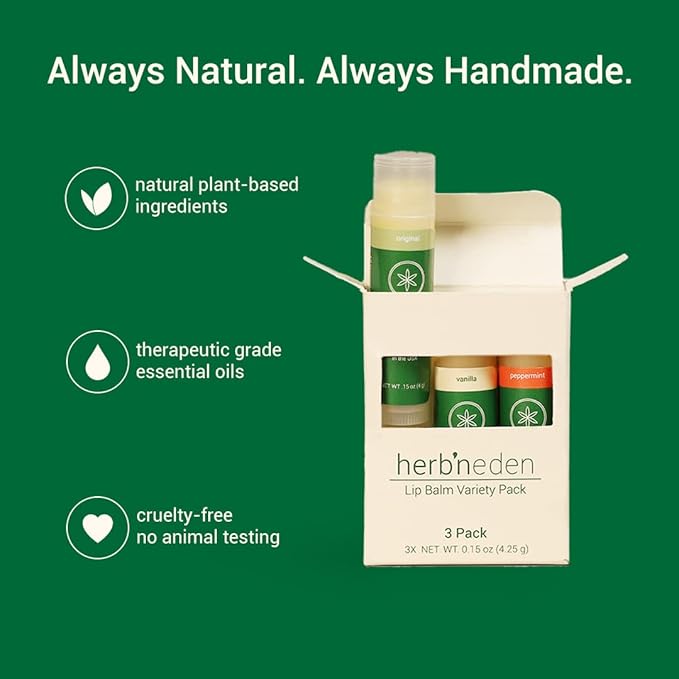Herb’N Eden Lip Balm Variety Pack of 3