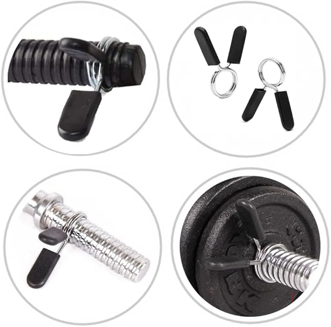 3 Pieces Barbell Spring Clip Weight Bar Clips