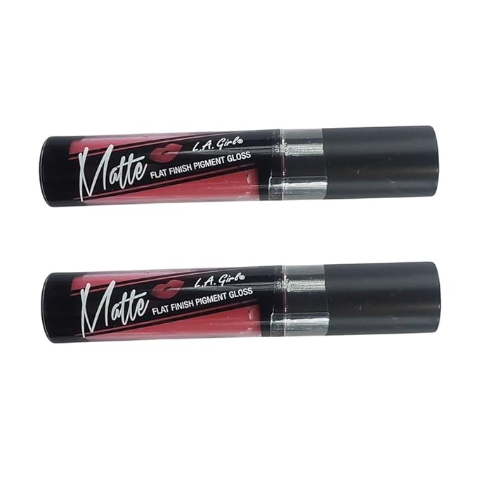Pack of 2 L.A. Girl Matte Flat Finish Pigment Gloss, Bazaar GLG834