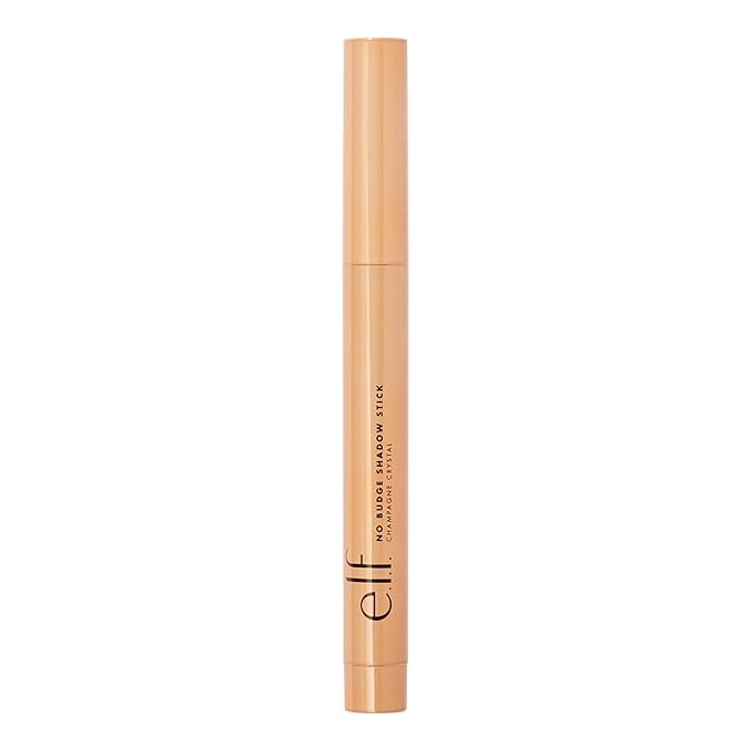 e.l.f. No Budge Shadow Stick, Long-Lasting Cream Eyeshadow Stick For High-Pigment, Metallic Color, Vegan & Cruelty-Free, Champagne Crystal